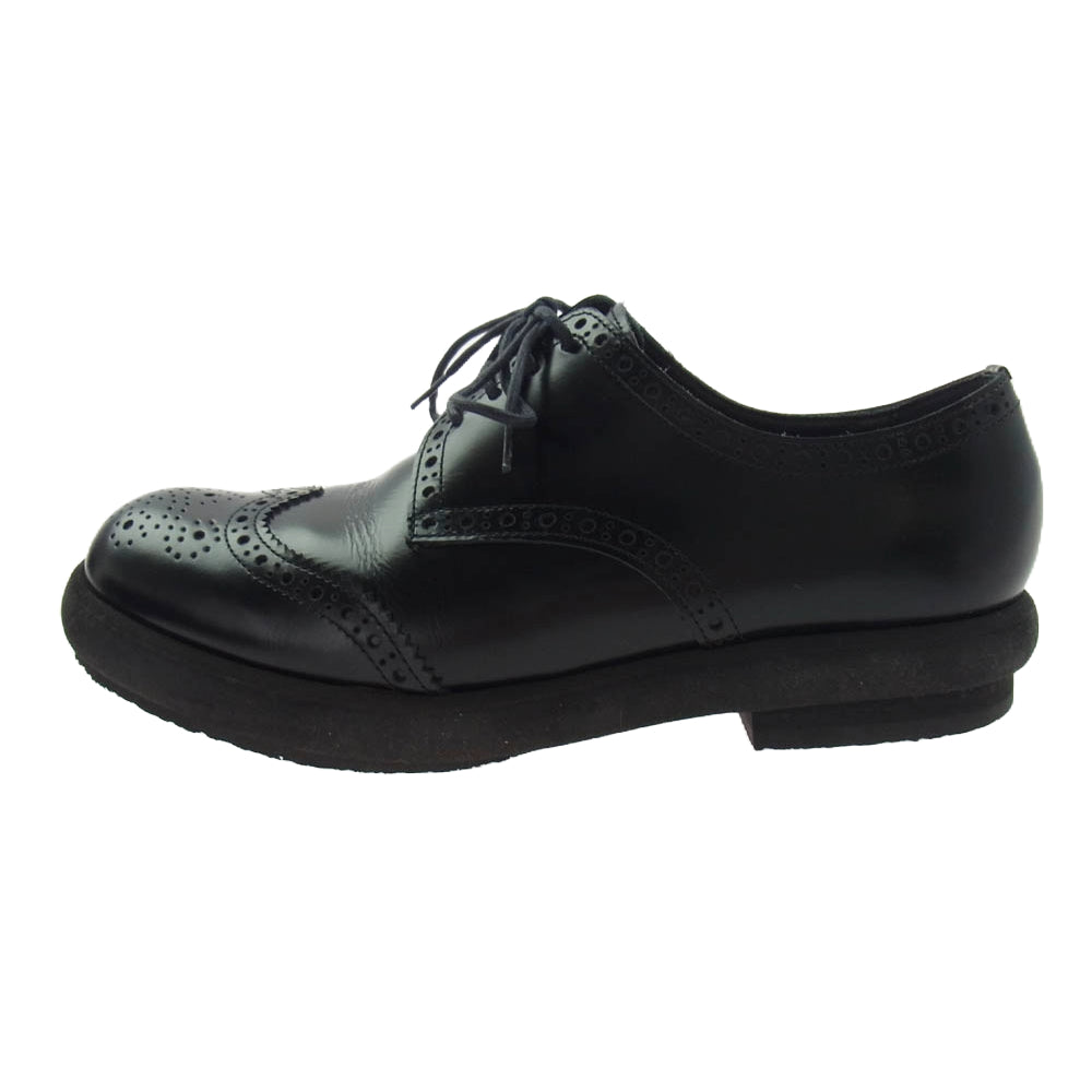 tricot COMME des GARCONS トリココムデギャルソン ウィングチップ レースアップ シューズ ブラック系 23.5cm【中古】