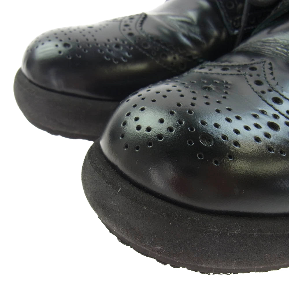 tricot COMME des GARCONS トリココムデギャルソン ウィングチップ レースアップ シューズ ブラック系 23.5cm【中古】