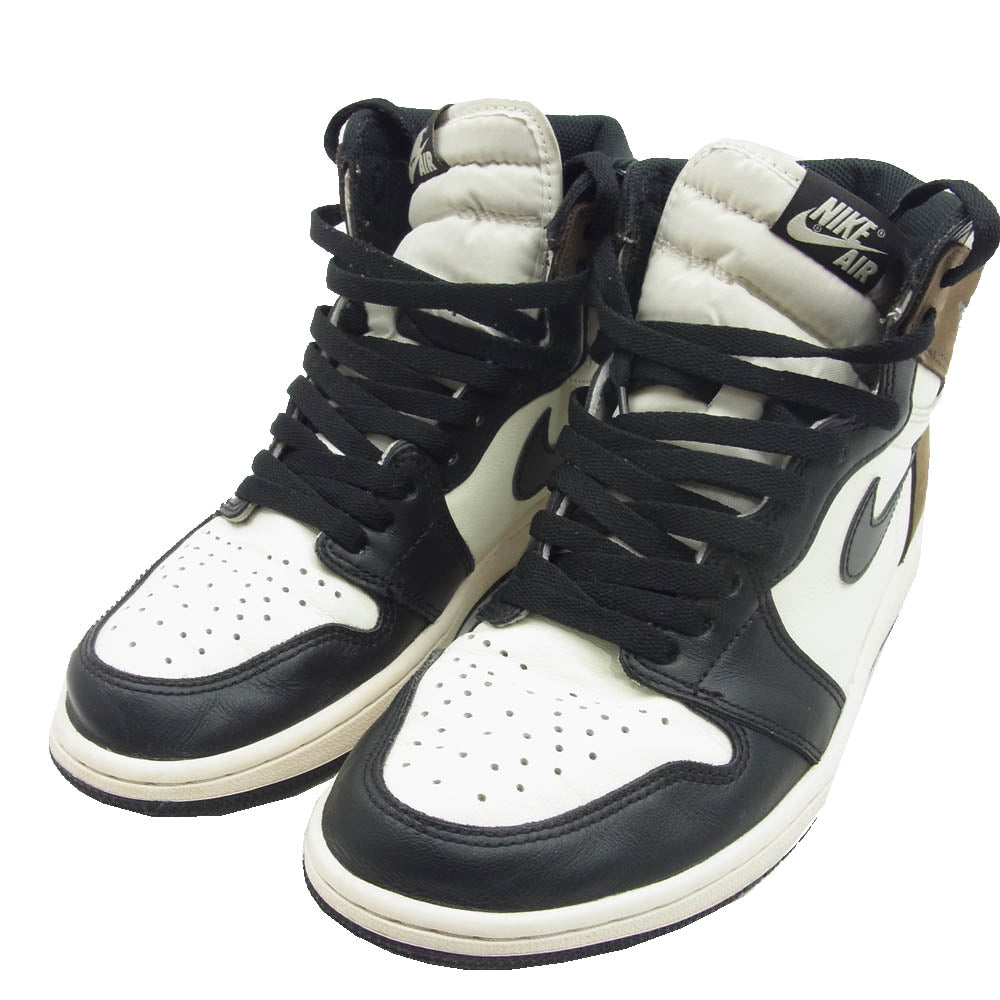 NIKE AIR JORDAN ナイキ ジョーダン 555088-105 フェイクバスターズ鑑定済 Air Jordan 1 High OG Sail Dark Mocha Black AJ1 エアジョーダン ハイ ダークモカ スニーカー 26.5cm【中古】