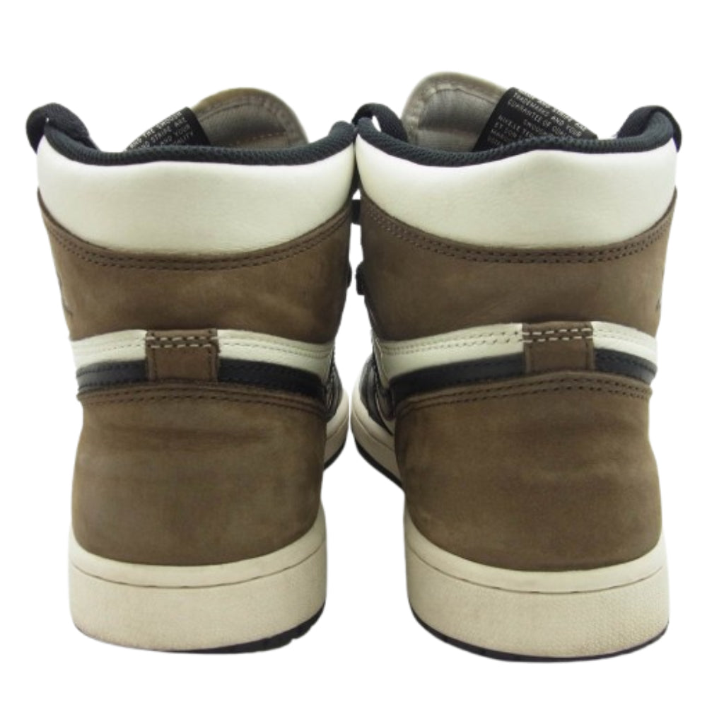NIKE AIR JORDAN ナイキ ジョーダン 555088-105 フェイクバスターズ鑑定済 Air Jordan 1 High OG Sail Dark Mocha Black AJ1 エアジョーダン ハイ ダークモカ スニーカー 26.5cm【中古】