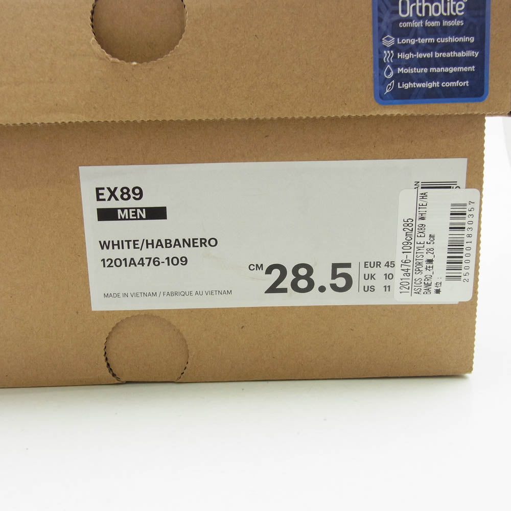asics アシックス 1201A476-109 EX89 White Habanero ホワイト ハバネロ ローカット スニーカー 28.5cm【中古】