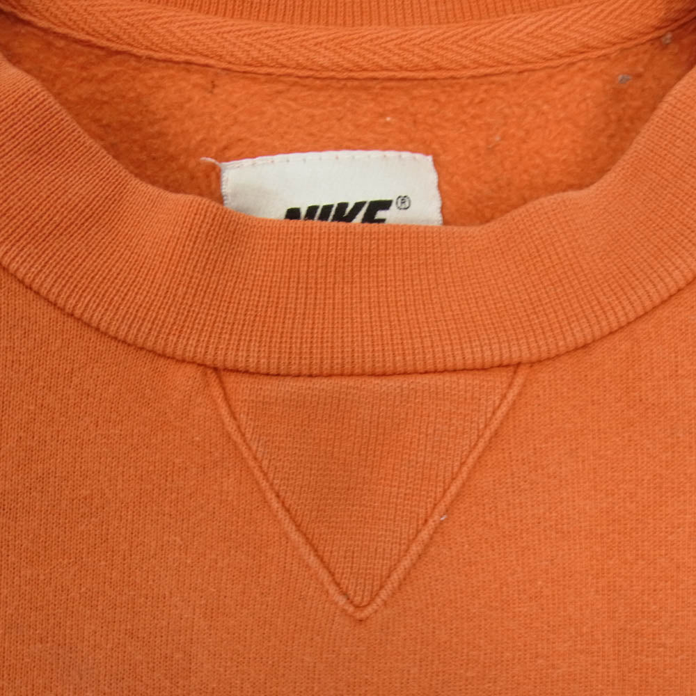 NIKE ナイキ 90s 00s スウッシュロゴ スウェット トレーナー オレンジ系 XL【中古】