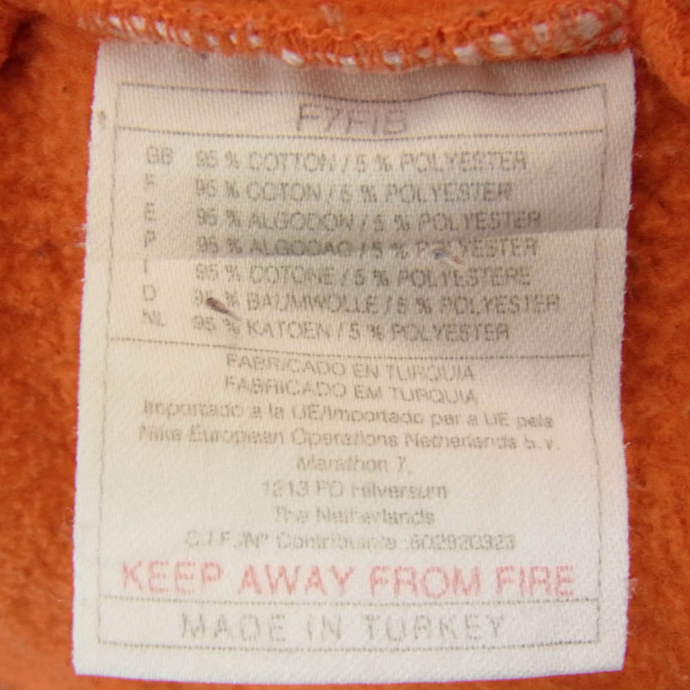 NIKE ナイキ 90s 00s スウッシュロゴ スウェット トレーナー オレンジ系 XL【中古】