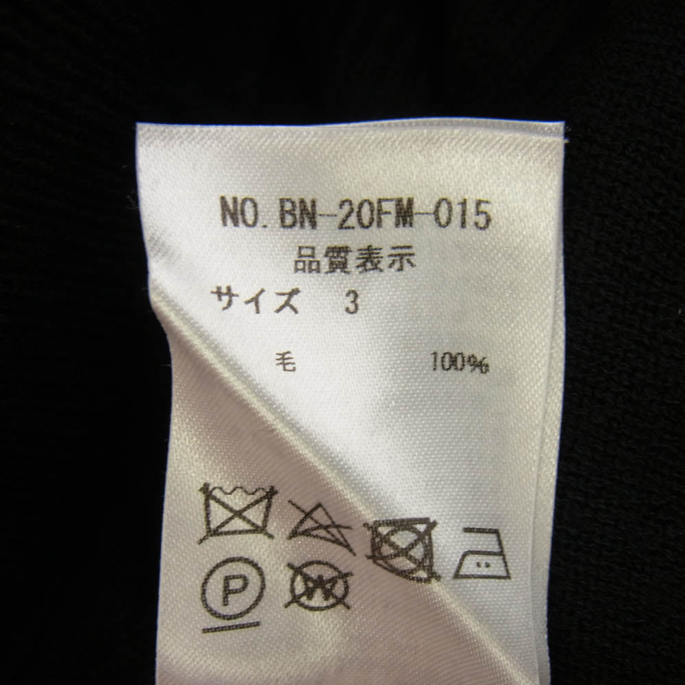 バトナー BN-20FM-015 ウール リブ ニット パンツ ブラック系 3【中古】