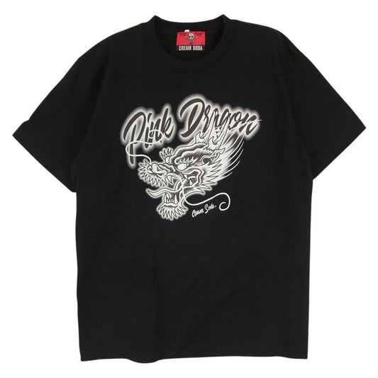 CREAM SODA クリームソーダ PINKDRAGON ピンクドラゴン 半袖 Tシャツ ブラック系 M【中古】