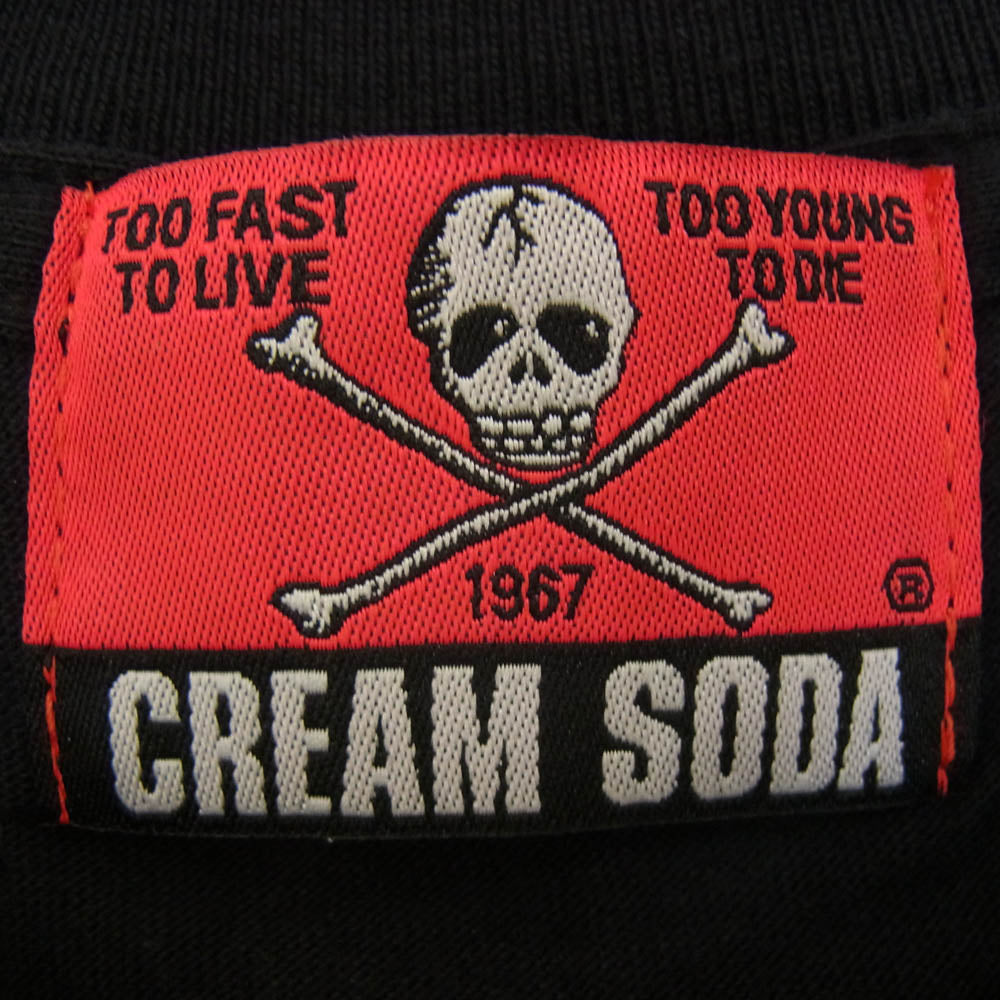 CREAM SODA クリームソーダ PINKDRAGON ピンクドラゴン 半袖 Tシャツ ブラック系 M【中古】