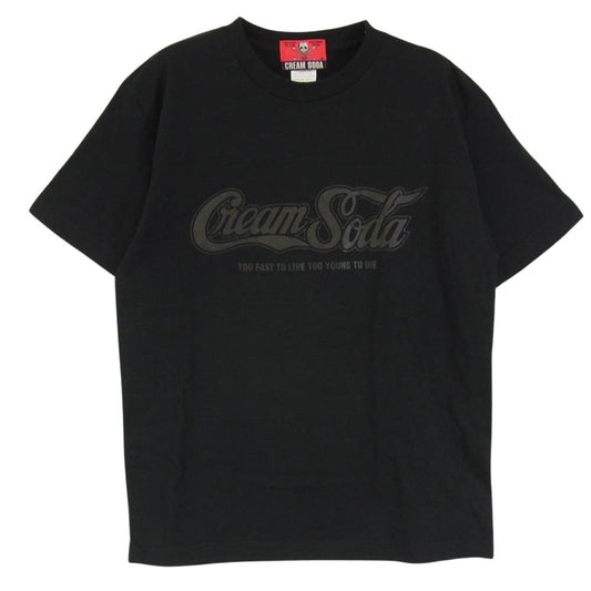 CREAM SODA クリームソーダ ロゴプリント 半袖 Tシャツ ブラック系 M【中古】