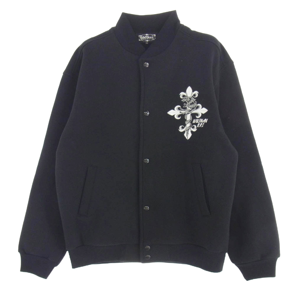 WOLFMAN B.R.S ウルフマンブラザーズ セイクリッド ウルフルーズ フィット スウェット ブルゾン ブラック系 M【中古】