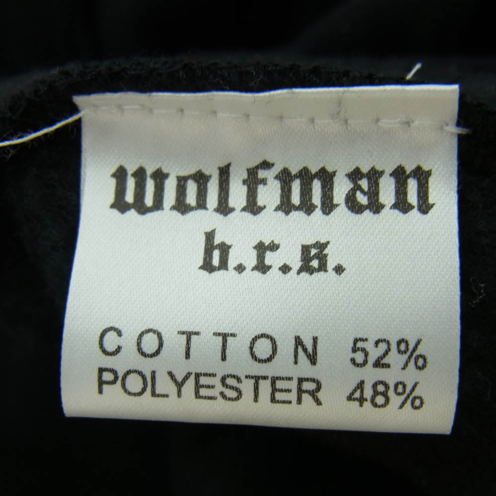 WOLFMAN B.R.S ウルフマンブラザーズ セイクリッド ウルフルーズ フィット スウェット ブルゾン ブラック系 M【中古】