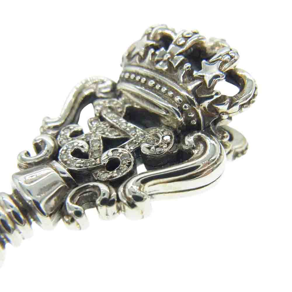 Justin Davis ジャスティンデイビス × 清春 KIYOHARU クラウン キー ペンダント チャーム シルバー系【中古】