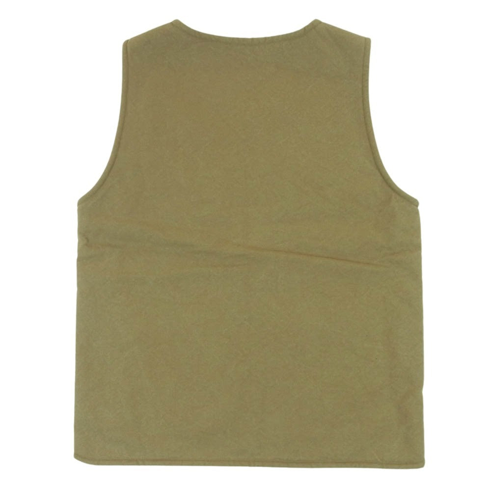 Psicom サイコム F.F VEST ダック ボア コットン ベスト 日本製 カーキ系 サンドベージュ系 M【美品】【中古】