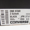 schott ショット × CONVERSE コンバース 1SE190 ONE STAR Z ワンスター スニーカー ブラック系 US8.5【極上美品】【中古】