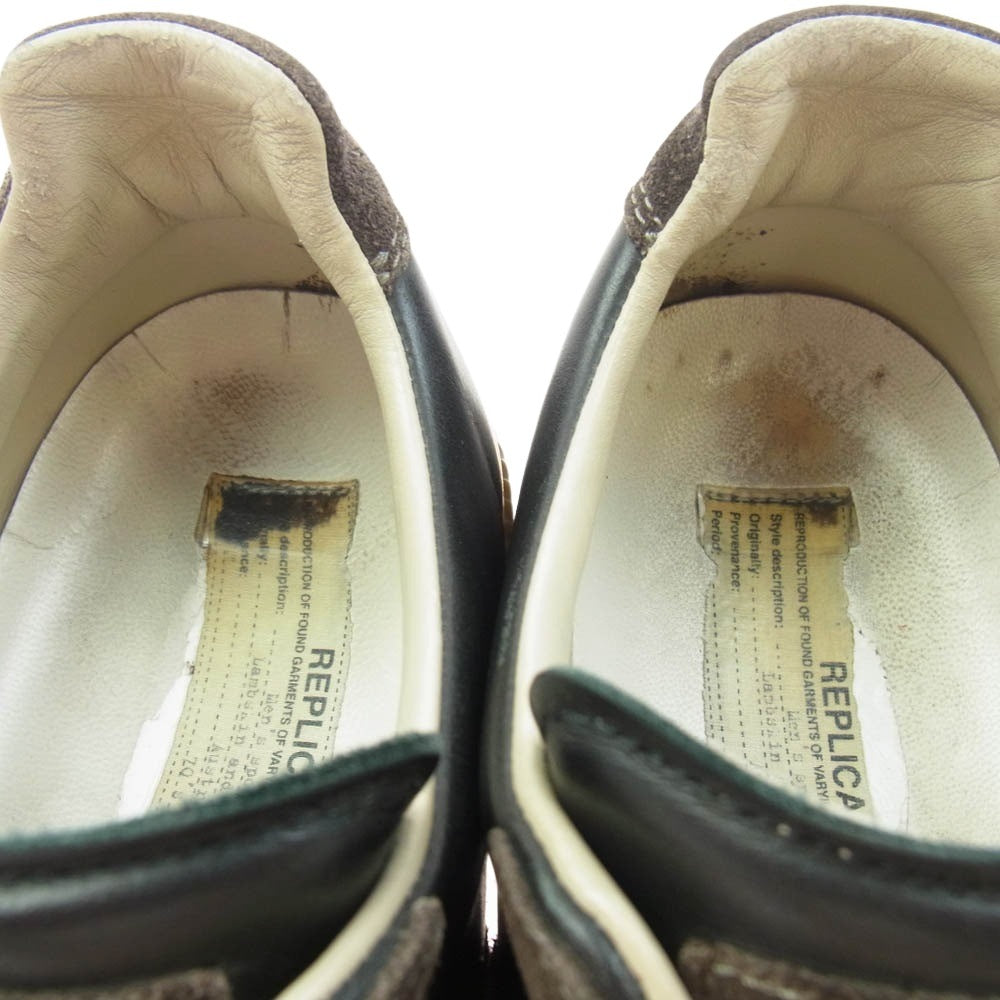 MAISON MARGIELA メゾンマルジェラ S57WS0236 REPLICA レプリカ 22ライン ジャーマントレーナー スニーカー ブラック系 カーキ系 41【中古】