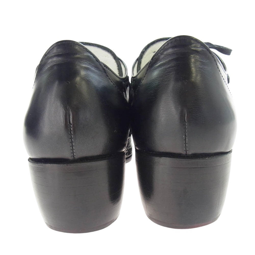 HIROMU TAKAHARA 97010002 BUTTERKNIFE SHOES バターナイフ ヒール シューズ ブラック系 40.5【中古】