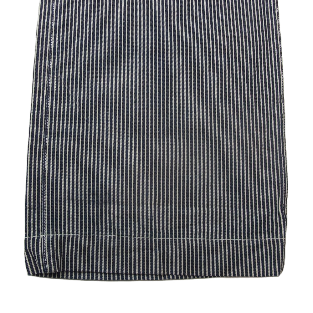 ブルオリジナル ヒッコリー ワーク パンツ インディゴブルー系 2XL【中古】