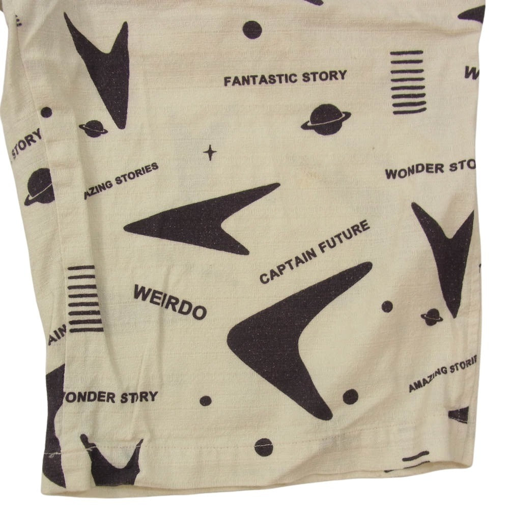 WEIRDO ウィアード WRD-12-SS-10 ATOMIC アトミック 総柄 ショートパンツ ハーフパンツ ホワイト系 2XL【中古】