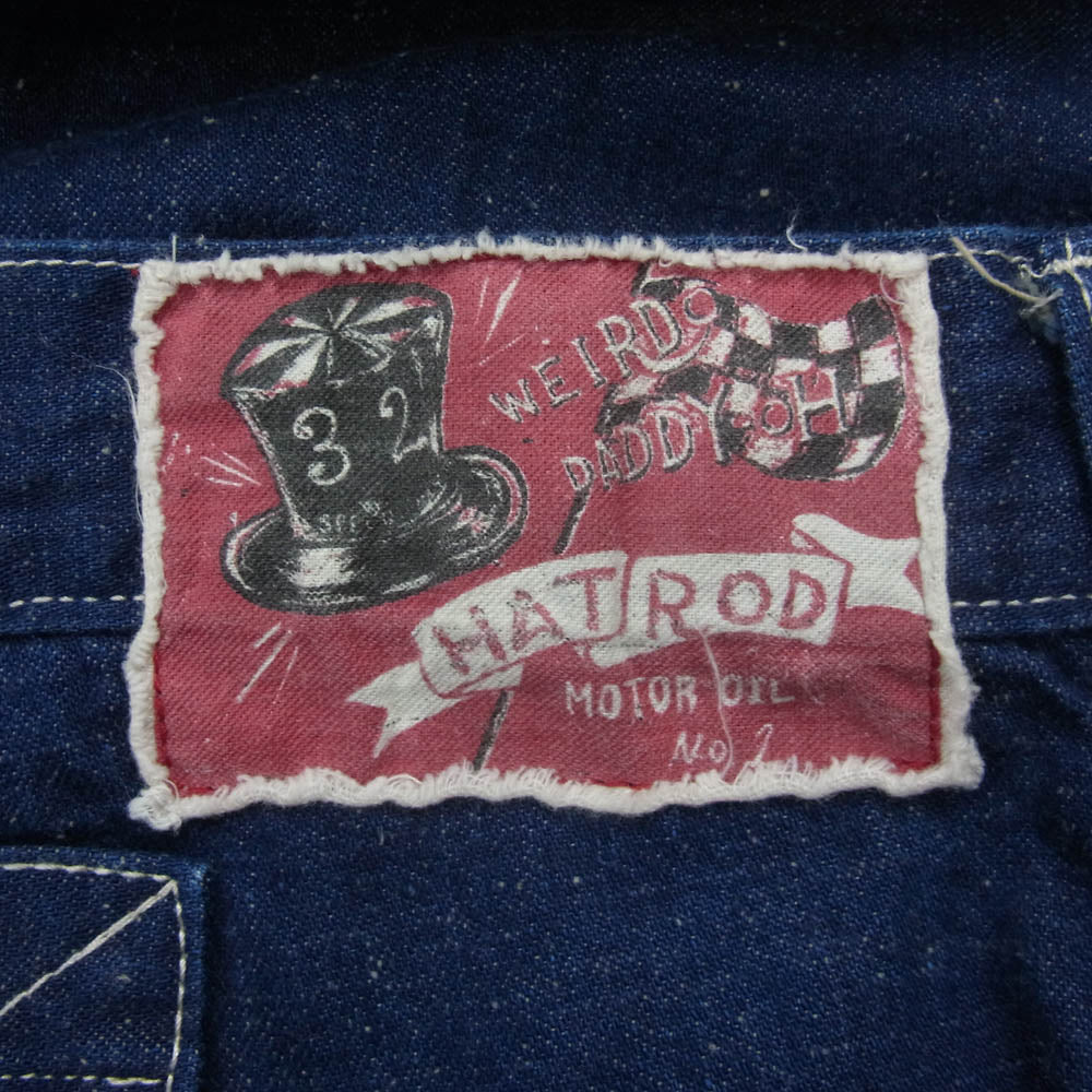 WEIRDO ウィアード WRD-11-SS-15 チェーン刺繍 デニム ベイカーパンツ インディゴブルー系 XL【中古】