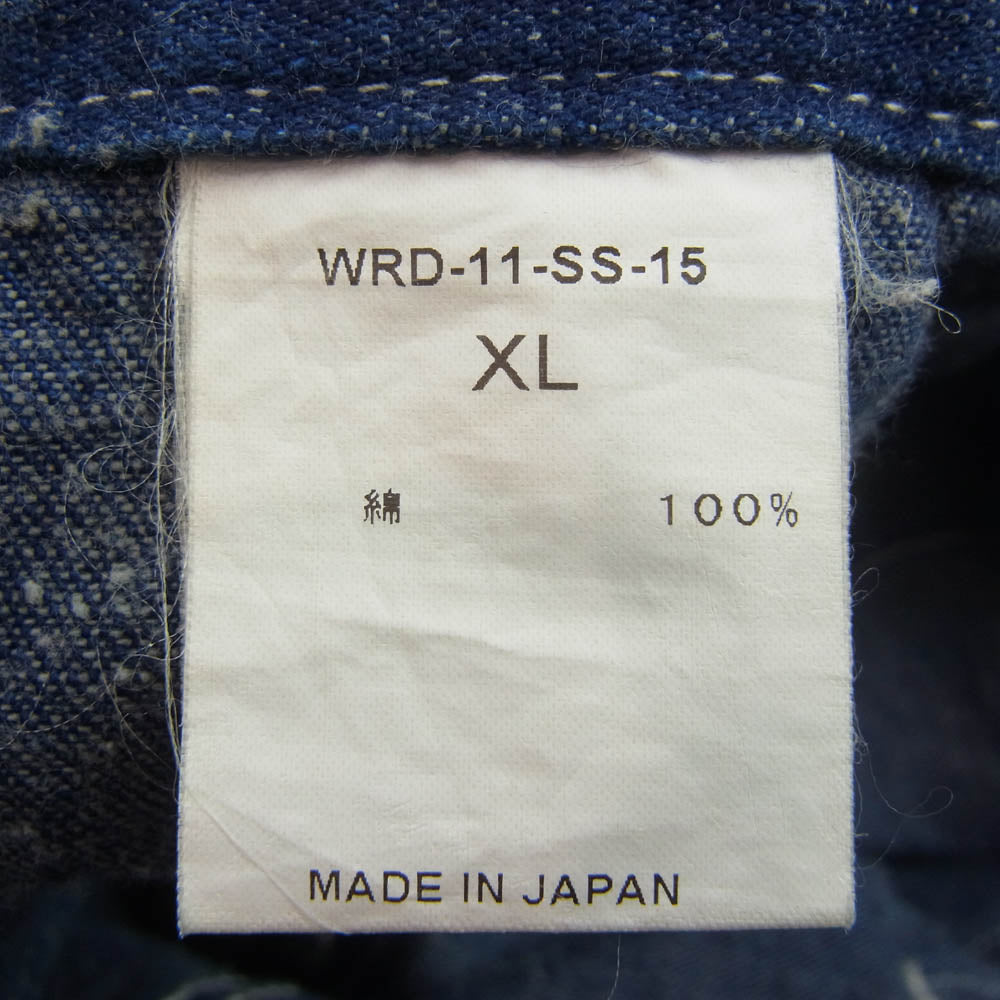 WEIRDO ウィアード WRD-11-SS-15 チェーン刺繍 デニム ベイカーパンツ インディゴブルー系 XL【中古】