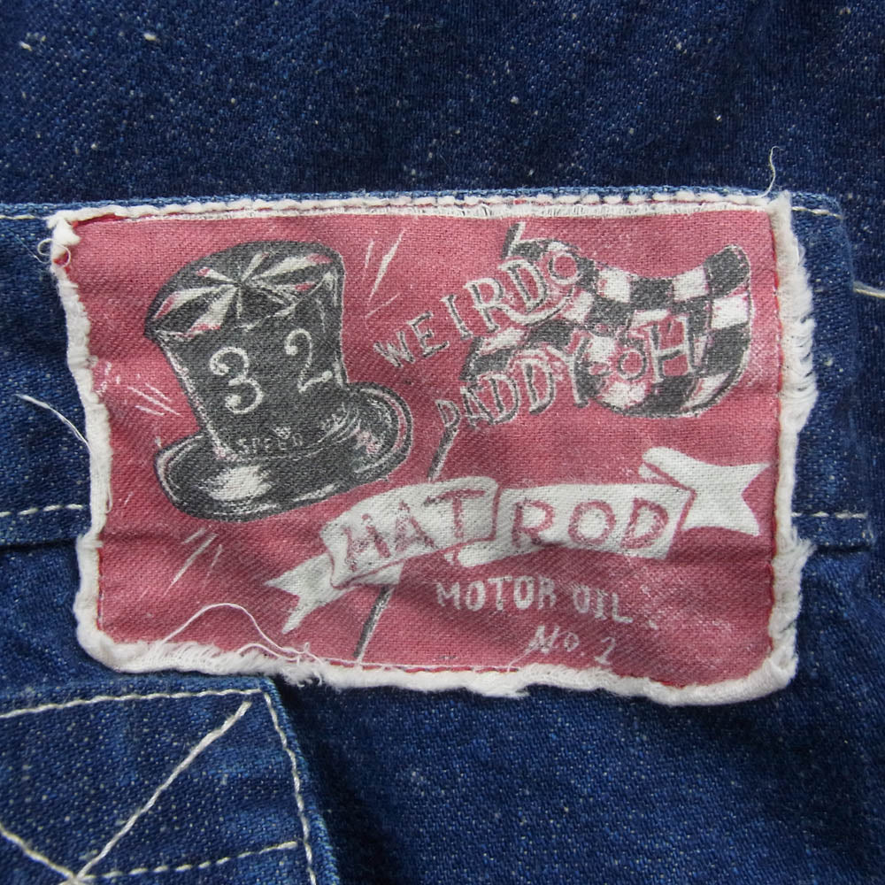 WEIRDO ウィアード WRD-11-SS-15 チェーン刺繍 デニム ベイカーパンツ インディゴブルー系【中古】