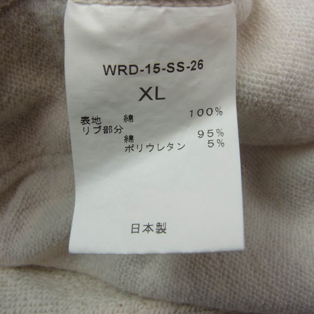 WEIRDO ウィアード WRD-15-SS-26 CHECKER チェッカー スウェット ショーツ ハーフ パンツ ブラック系 ホワイト系 XL【中古】