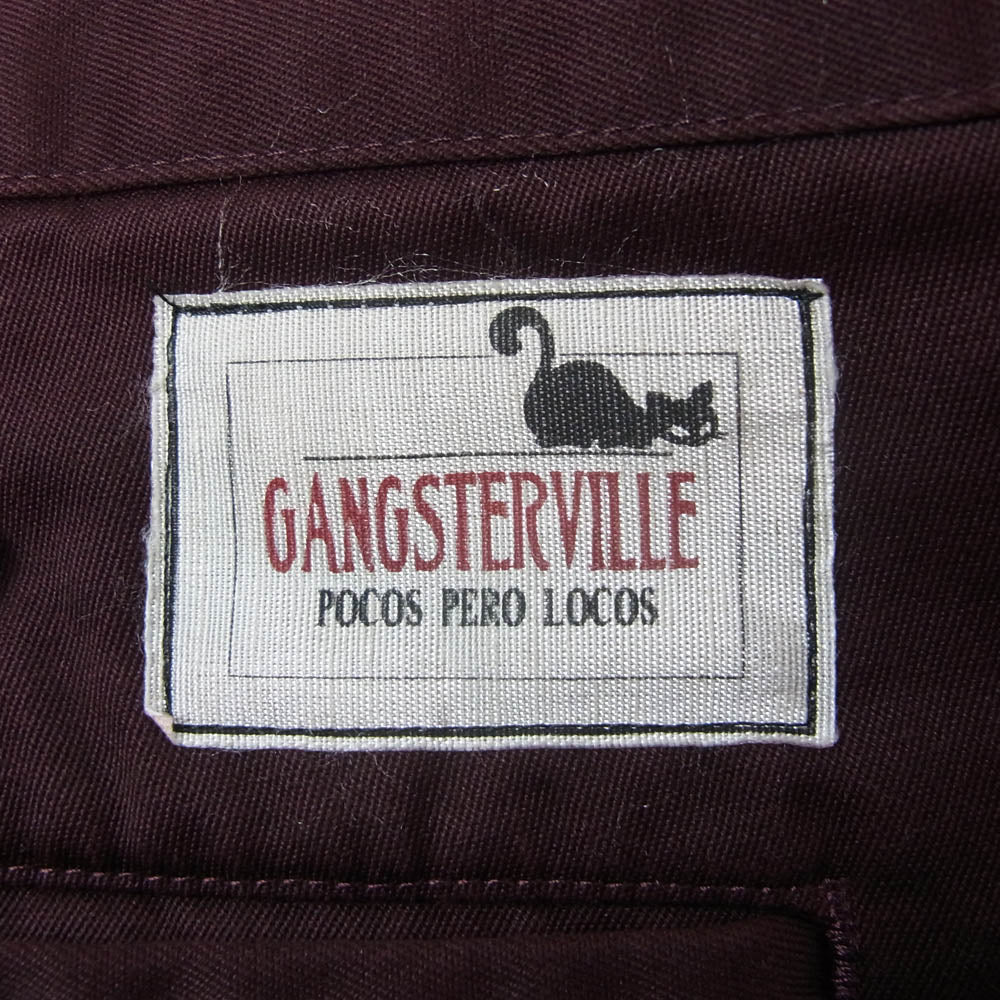 GANGSTERVILLE ギャングスタービル GSV-14-SS-11 ボタンフライ ワークパンツ エンジ系 XL【中古】