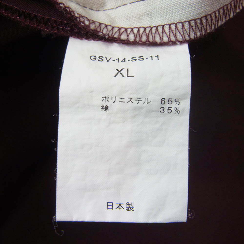 GANGSTERVILLE ギャングスタービル GSV-14-SS-11 ボタンフライ ワークパンツ エンジ系 XL【中古】