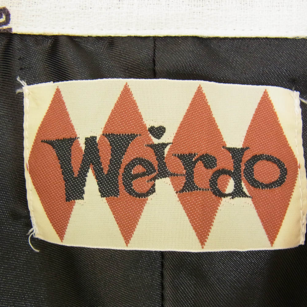 WEIRDO ウィアード 12SS WRD-12-SS-09 WRD ATOMIC SH-S アトミック 宇宙 スぺース 総柄 オープン 半袖 シャツ ホワイト系 2Xl【中古】