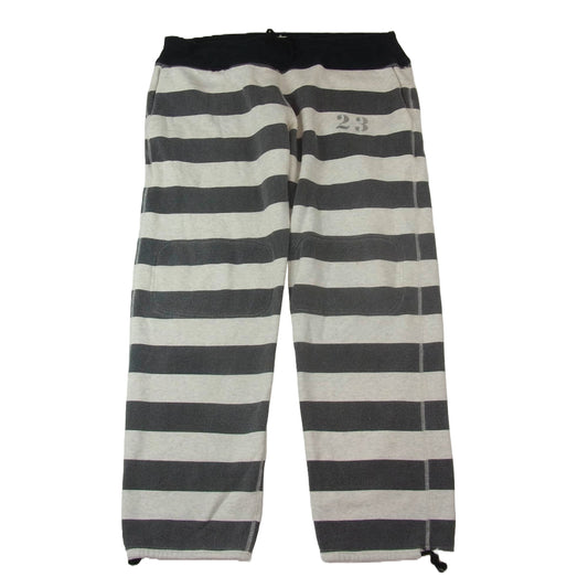 WEIRDO ウィアード WRD-13-AW-10 囚人 パンツ プリズナー パンツ ボーダー柄 スウェット ブラック系 XL【中古】