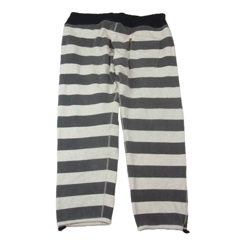WEIRDO ウィアード WRD-13-AW-10 囚人 パンツ プリズナー パンツ ボーダー柄 スウェット ブラック系 XL【中古】