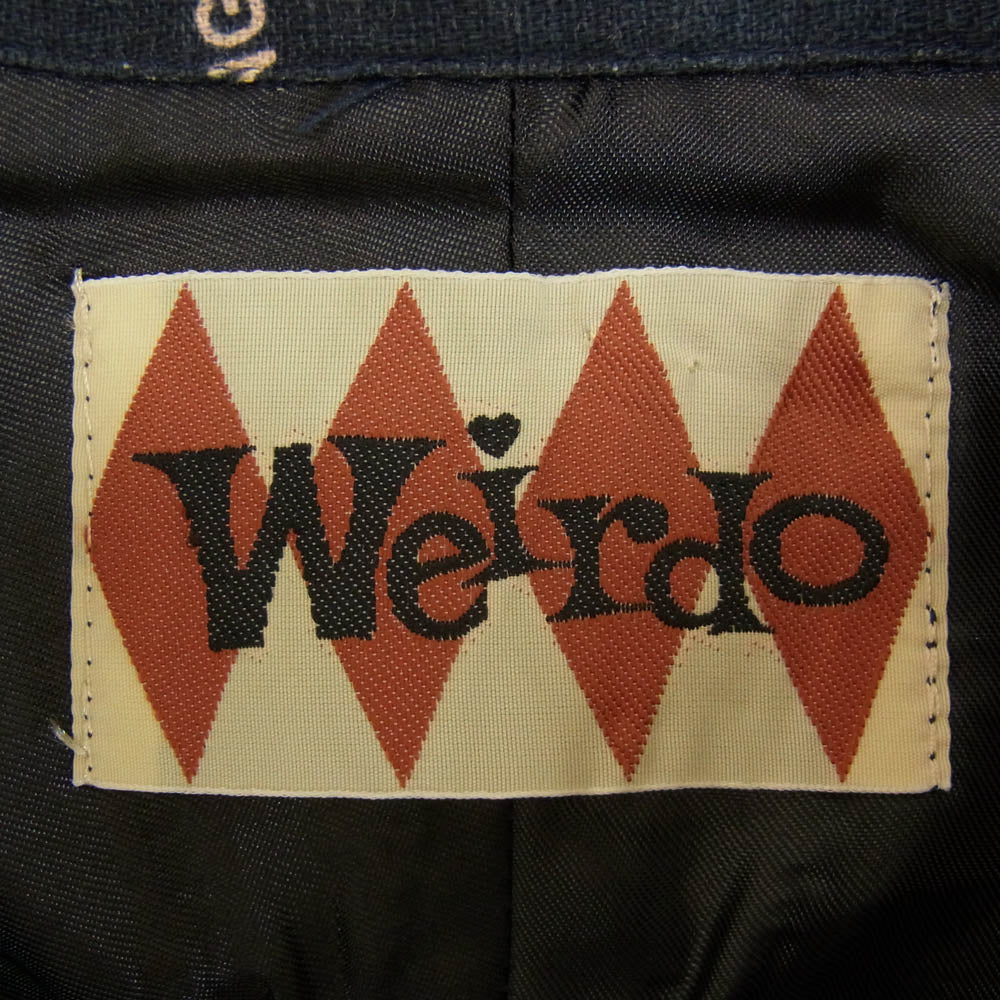 WEIRDO ウィアード WRD-12-SS-08 ATOMIC アトミック 総柄 コットン 長袖 シャツ ネイビー ブラック系 2XL【中古】