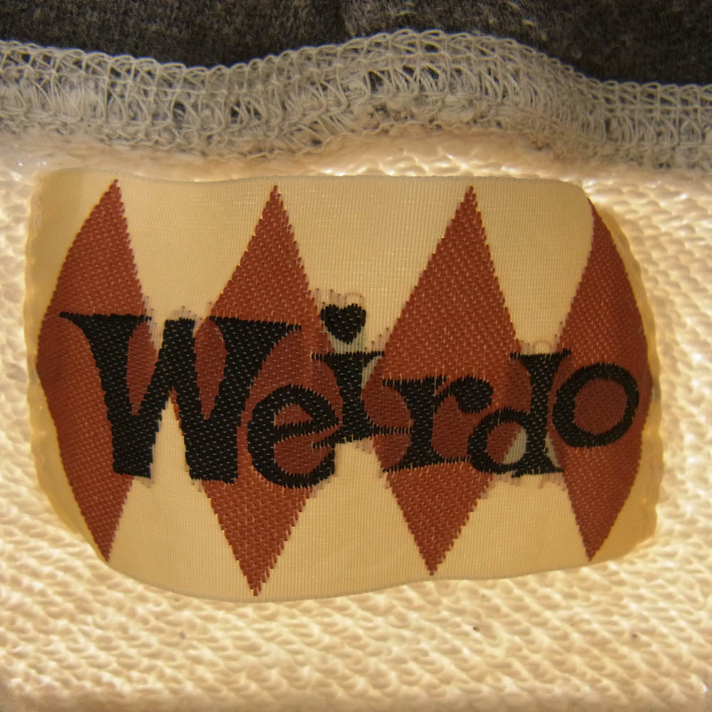 WEIRDO ウィアード WRD-13-AW-09 囚人 プリズナー ボーダー スウェット パーカー オフホワイト系 グレー系 XL【中古】
