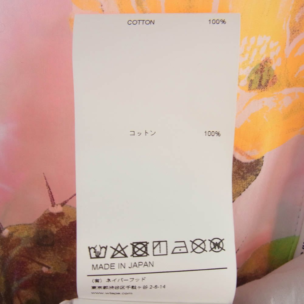 WTAPS ダブルタップス 24SS 241TQDT-SHM08 TXT 02 / SS / COTTON. BROADCLOTH コットン ブロード テキスタイル マルチカラー オープンカラー シャツ マルチカラー系 うすいブルーのようなグレー 01【新古品】【未使用】【中古】