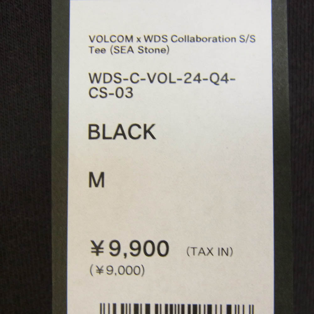 WIND AND SEA ウィンダンシー WDS-C-VOL-24-Q4-CS-03 × VOLCOM S/S Tee SEA STONE ボルコム シー ストーン ロゴ プリント 半袖 Tシャツ ブラック系 M【新古品】【未使用】【中古】
