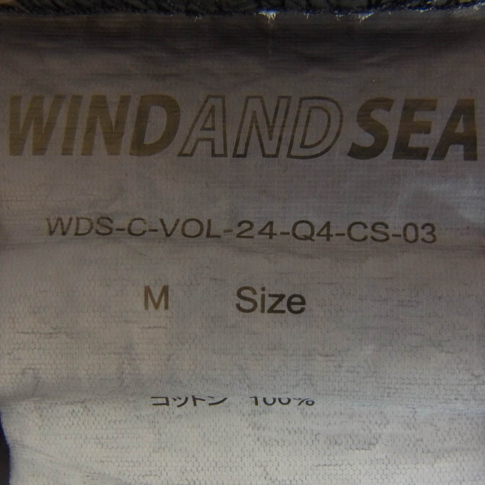 WIND AND SEA ウィンダンシー WDS-C-VOL-24-Q4-CS-03 × VOLCOM S/S Tee SEA STONE ボルコム シー ストーン ロゴ プリント 半袖 Tシャツ ブラック系 M【新古品】【未使用】【中古】
