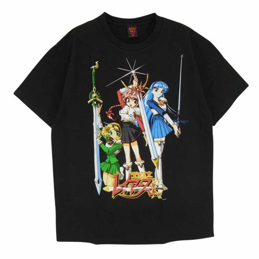 GEEKS RULE ギークスルール × Magic Knight Rayearth 魔法騎士レイアース プリント 半袖 Tシャツ ブラック系 L【新古品】【未使用】【中古】