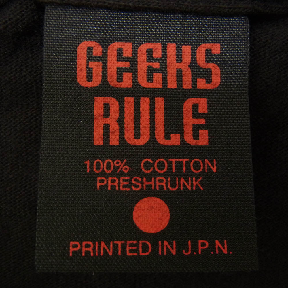 GEEKS RULE ギークスルール × Magic Knight Rayearth 魔法騎士レイアース プリント 半袖 Tシャツ ブラック系 L【新古品】【未使用】【中古】