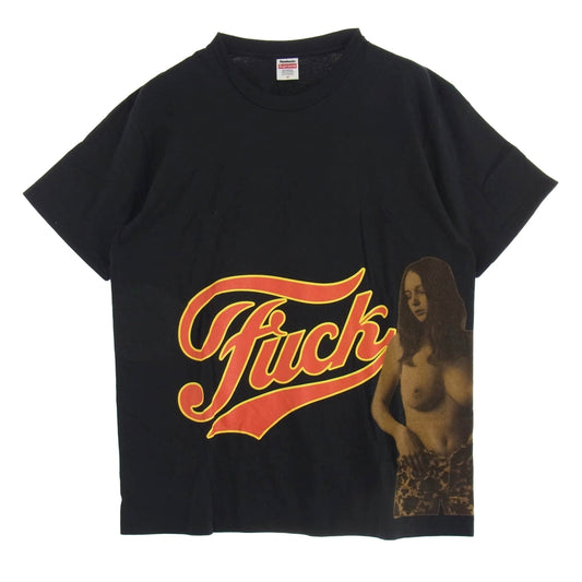 Supreme シュプリーム 24AW × HYSTERIC GLAMOUR ヒステリックグラマー HG FUCK Tee ファック ガールプリント 半袖 Tシャツ ブラック系 M【新古品】【未使用】【中古】