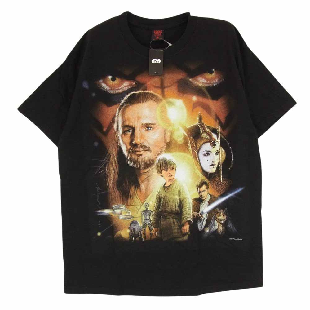 GEEKS RULE ギークスルール × STAR WARS スターウォーズ The Phantom Menace EPISODE 1 Tee ザファントム メナス エピソード 半袖 プリント Tシャツ ブラック系 L【新古品】【未使用】【中古】