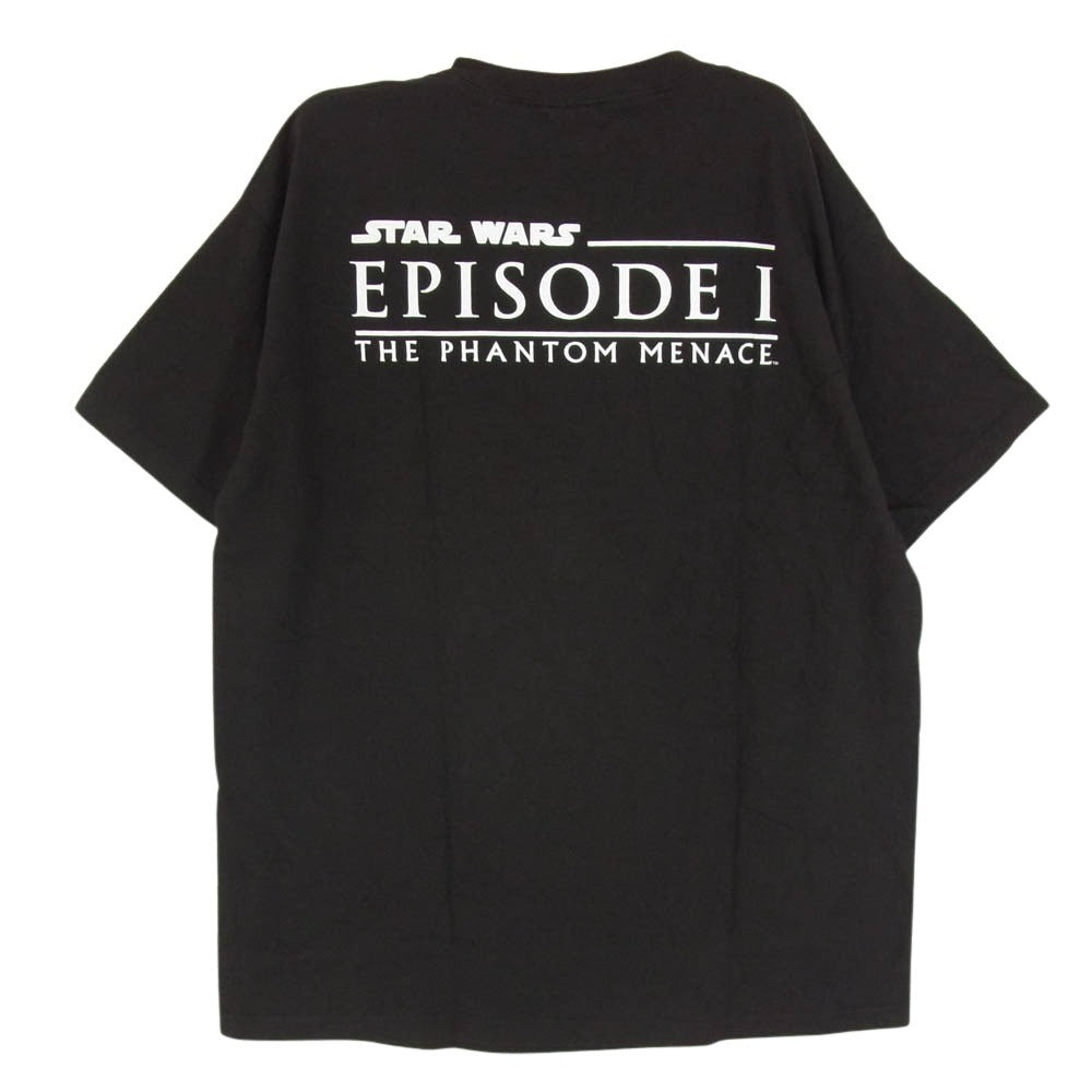 GEEKS RULE ギークスルール × STAR WARS スターウォーズ The Phantom Menace EPISODE 1 Tee ザファントム メナス エピソード 半袖 プリント Tシャツ ブラック系 L【新古品】【未使用】【中古】