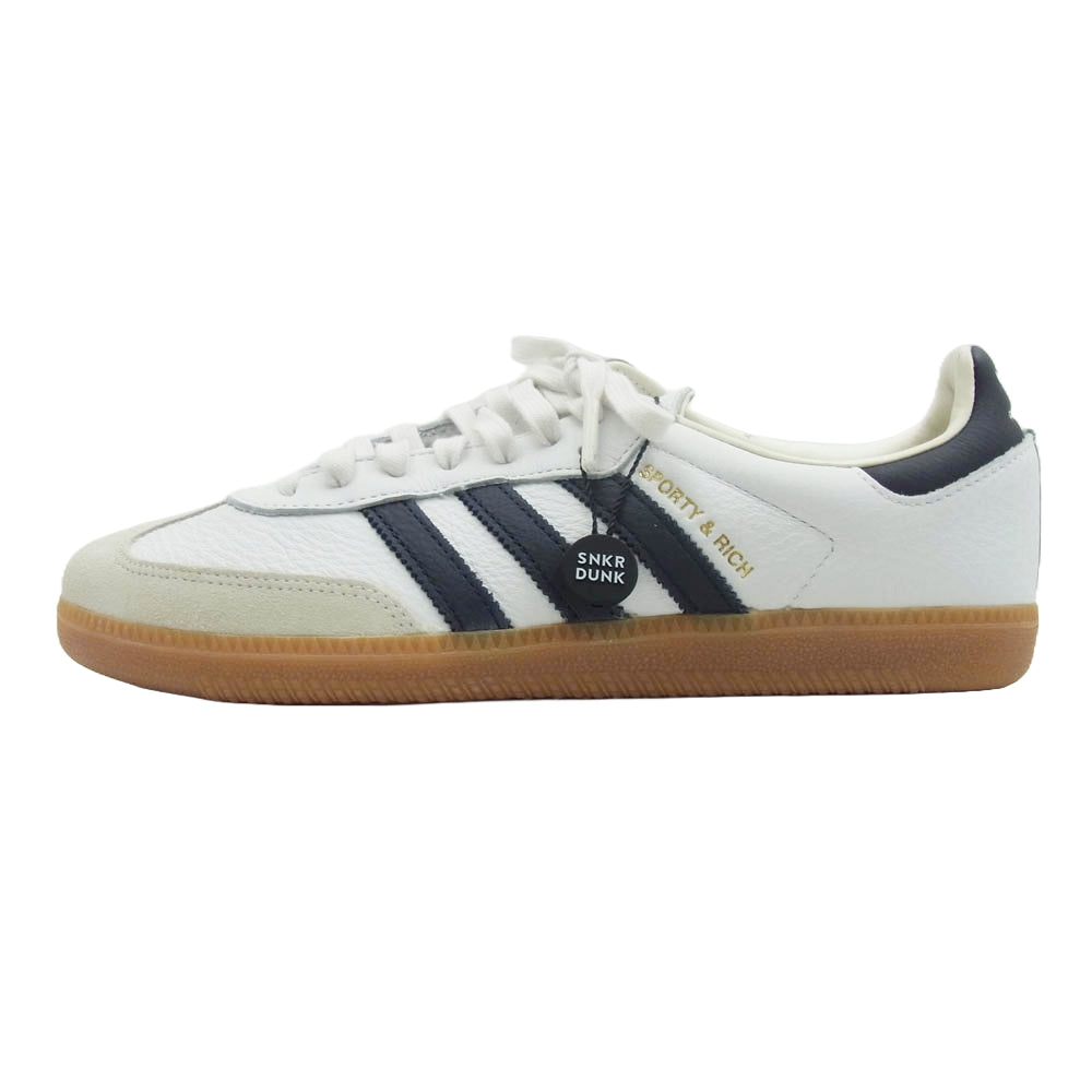 adidas アディダス HP3354 × Sporty & Rich スポーティアンドリッチ Samba OG Footwear White サンバ スニーカー ホワイト系 ブラック系 27.5cm【新古品】【未使用】【中古】