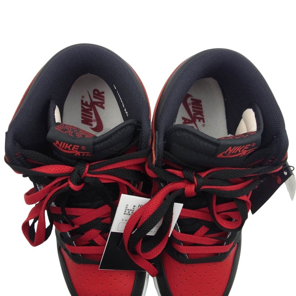 NIKE AIR JORDAN ナイキ ジョーダン HV6674-067 フェイクバスターズ鑑定済 Air Jordan 1 High 85 Bred AJ1 エアジョーダン ハイ ブレッド スニーカー ブラック系 レッド系 27cm【新古品】【未使用】【中古】