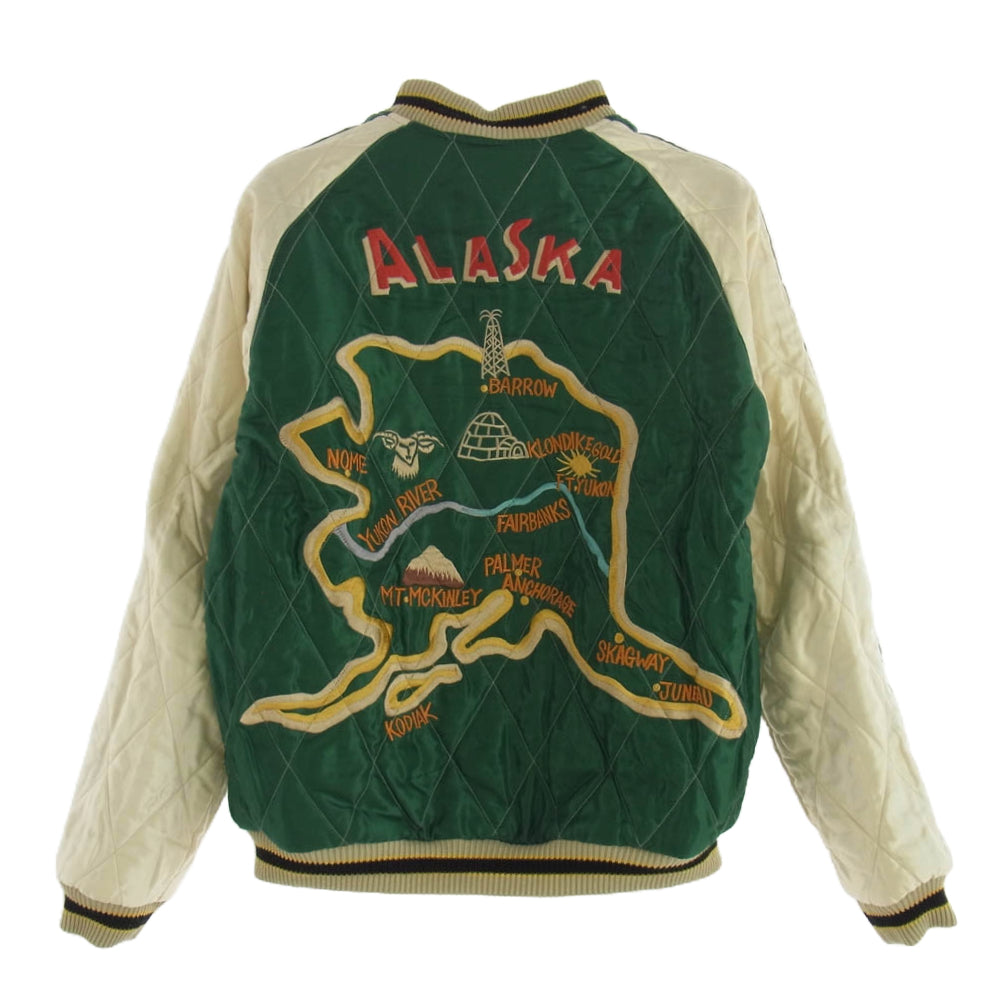 TAILOR TOYO テイラー東洋 TT15175-119 Late 1950s Style Velveteen Souvenir Jacket POLAR BEAR ALASKA MAP 別珍 アセテートキルト スカジャン スーベニア リバーシブル リバーシブル スカジャン マルチカラー系 S【中古】