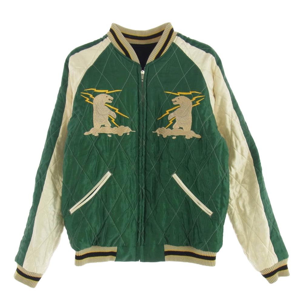 TAILOR TOYO テイラー東洋 TT15175-119 Late 1950s Style Velveteen Souvenir Jacket POLAR BEAR ALASKA MAP 別珍 アセテートキルト スカジャン スーベニア リバーシブル リバーシブル スカジャン マルチカラー系 S【中古】