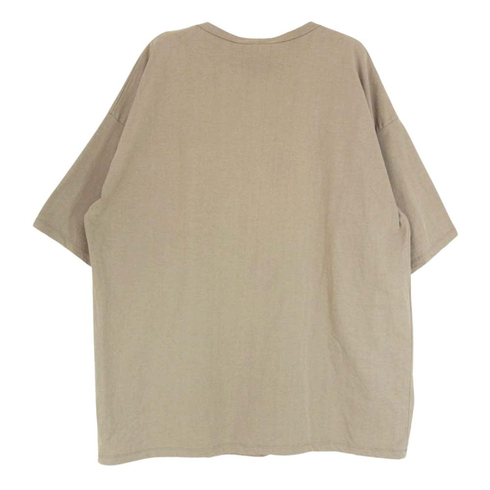 ATON エイトン KKAGKM0302 SUVIN 60/2 OVERSIZED T-SHIRT オーバーサイズ Tシャツ 半袖カットソー ベージュ ブラウン系 06【中古】