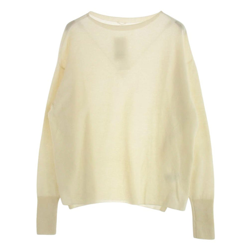 COMOLI コモリ 24SS Z01-06008 ウール 和紙 コモリ ニット オフホワイト系 F【新古品】【未使用】【中古】