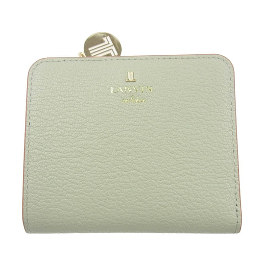 LANVIN en Bleu ランバンオンブルー 483902 リム レザーウォレット 2つ折り財布 グレー系【新古品】【未使用】【中古】