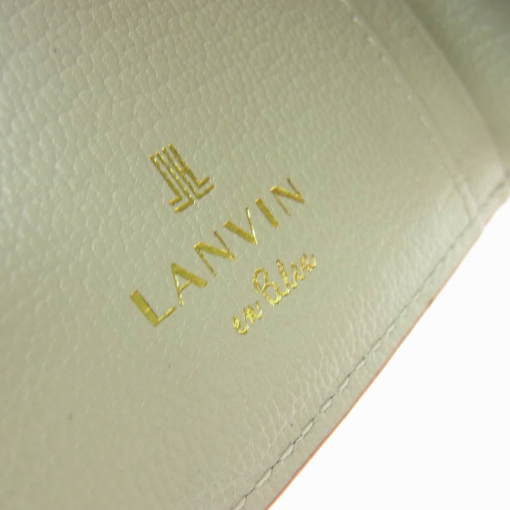 LANVIN en Bleu ランバンオンブルー 483902 リム レザーウォレット 2つ折り財布 グレー系【新古品】【未使用】【中古】