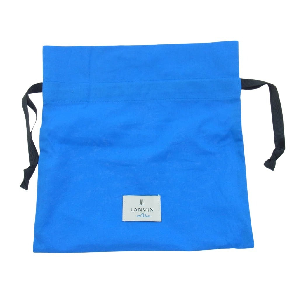 LANVIN en Bleu ランバンオンブルー 484590 エルヴィー ロゴデザイン レザーウォレット 長財布 L字ジップ グリーン系【新古品】【未使用】【中古】