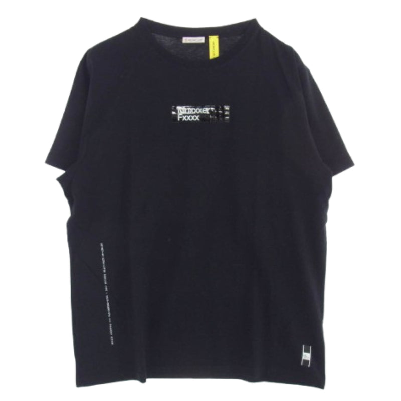 MONCLER モンクレール Genius ジーニアス × FRAGMENT DESIGN フラグメント 19SS E109U8003050 8391Q MAGLIA T-SHIRT 半袖 Tシャツ ブラック系 XL【新古品】【未使用】【中古】