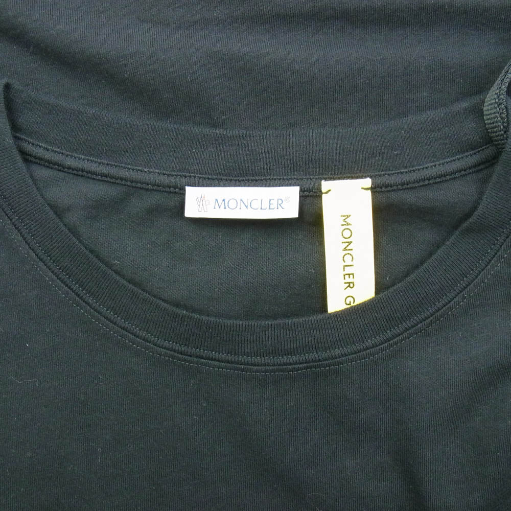 MONCLER モンクレール Genius ジーニアス × FRAGMENT DESIGN フラグメント 19SS E109U8003050 8391Q MAGLIA T-SHIRT 半袖 Tシャツ ブラック系 XL【新古品】【未使用】【中古】